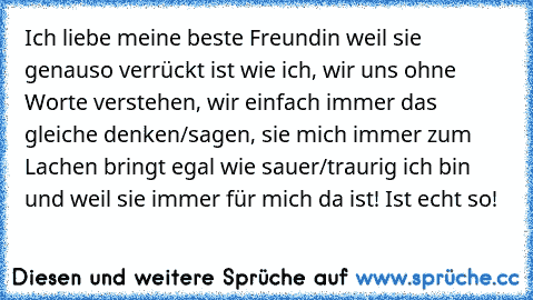 Ich hab dich lieb sprüche beste freundin